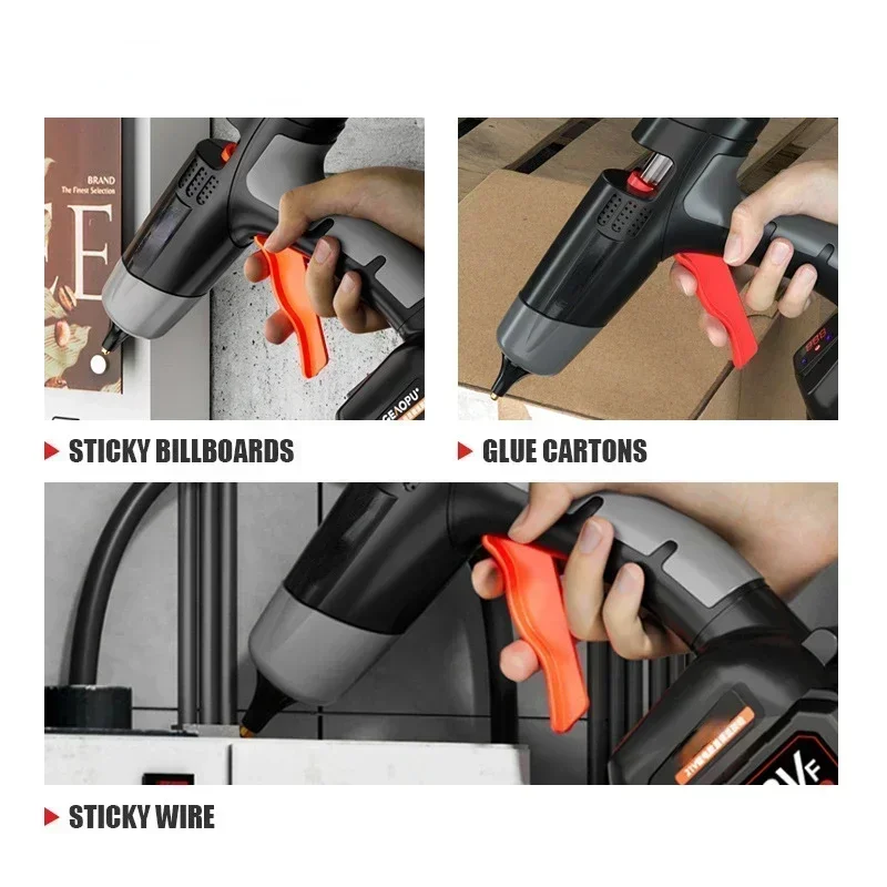 For Makita 18V Cordless Glue Gun Adjustable Temperature Without Battery Silicone Gun Black for 11mm Glue Sticks DIY Repair Tools