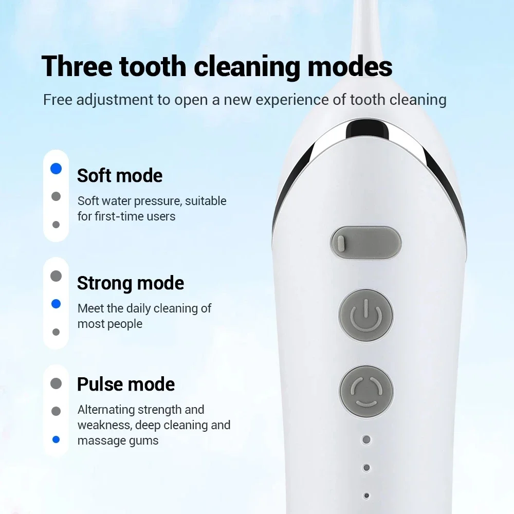 Flosser de dente elétrico jato de alta pressão flosser escova de dentes elétrica clareamento usb recarregável cuidados com as gengivas scaler jato