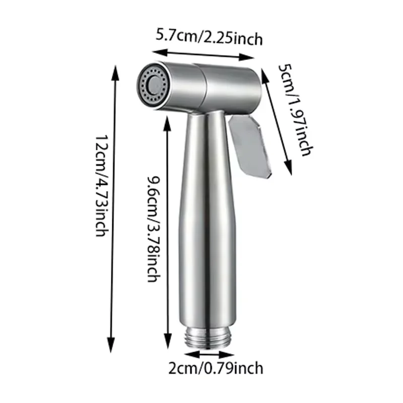 Pistola per spruzzatore per WC Rubinetto per bidet a mano in acciaio inossidabile per bagno Spruzzatore a mano Soffione doccia Apparecchio per bagno autopulente