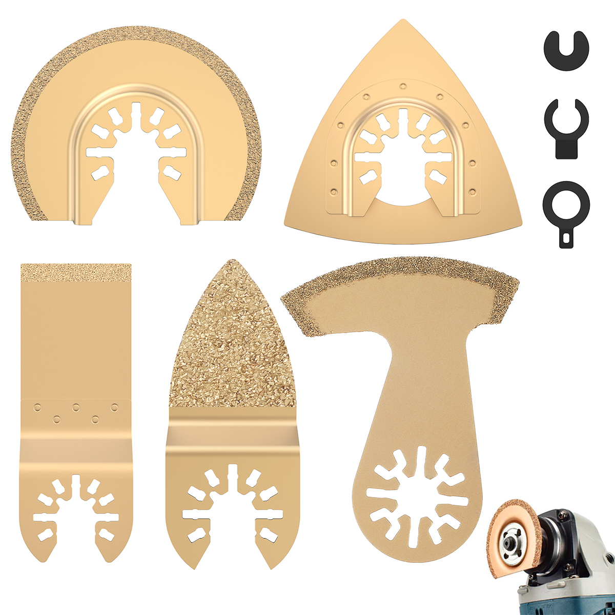 8/3PCS Carbide Multitool Messen Snel Snijden Oscillerende Zaagbladen Vernieuwer Zaag Set Keramische Tegel Grout Verwijderen gereedschap