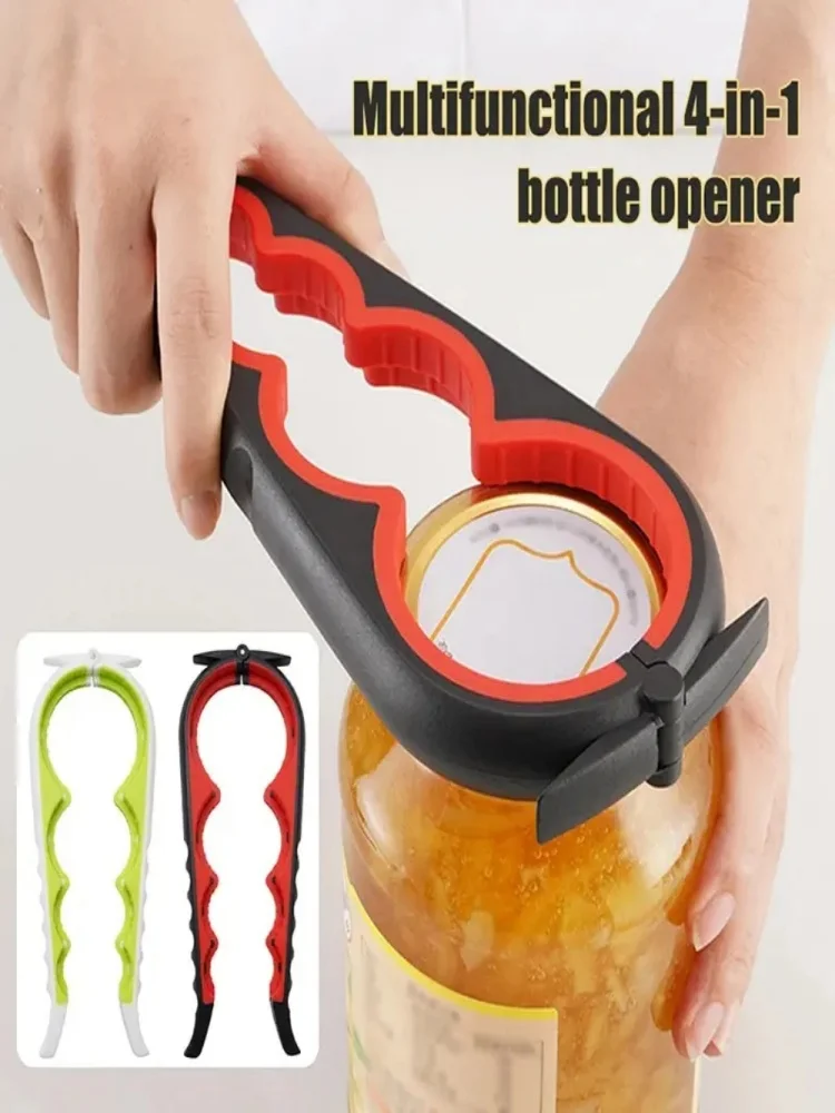 Otwieracz do puszek Wielofunkcyjny otwieracz do butelek Cztery w jednym Zakrętka Twister Czteropozycyjny otwieracz do puszek Antypoślizgowa nasadka Twister