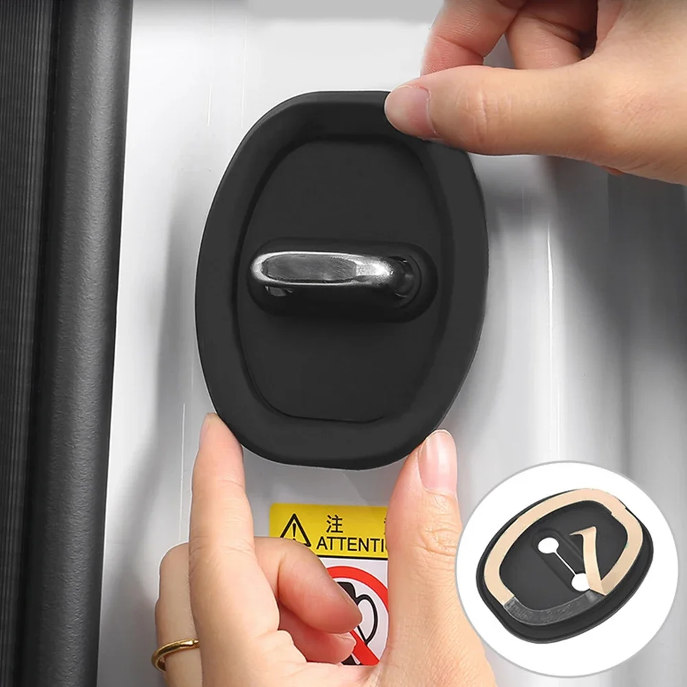 4 個ユニバーサル車のドア閉鎖耐衝撃シリコーンクッションミュートショックアブソーバー保護カバー車のドアラッチアクセサリー