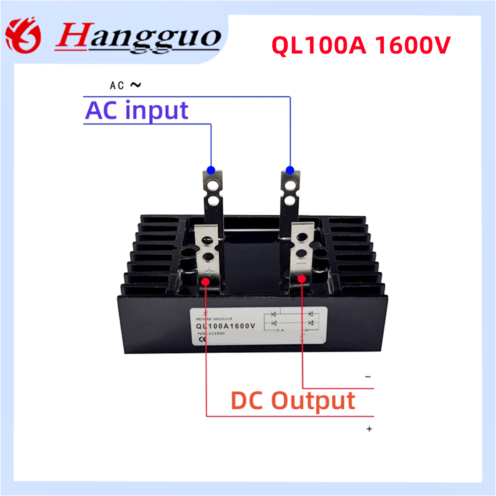 Ql100a 1000V einphasige Gleich richter brücke ql40a 60a 80a 100a 150a Gleich richter brücke 1000V 1200V 1600V QL100A-16 ql150a1600V