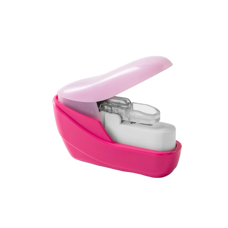 หนังสือเย็บกระดาษ Mini แบบพกพา Stapleless Stapler อุปกรณ์สํานักงานโรงเรียน