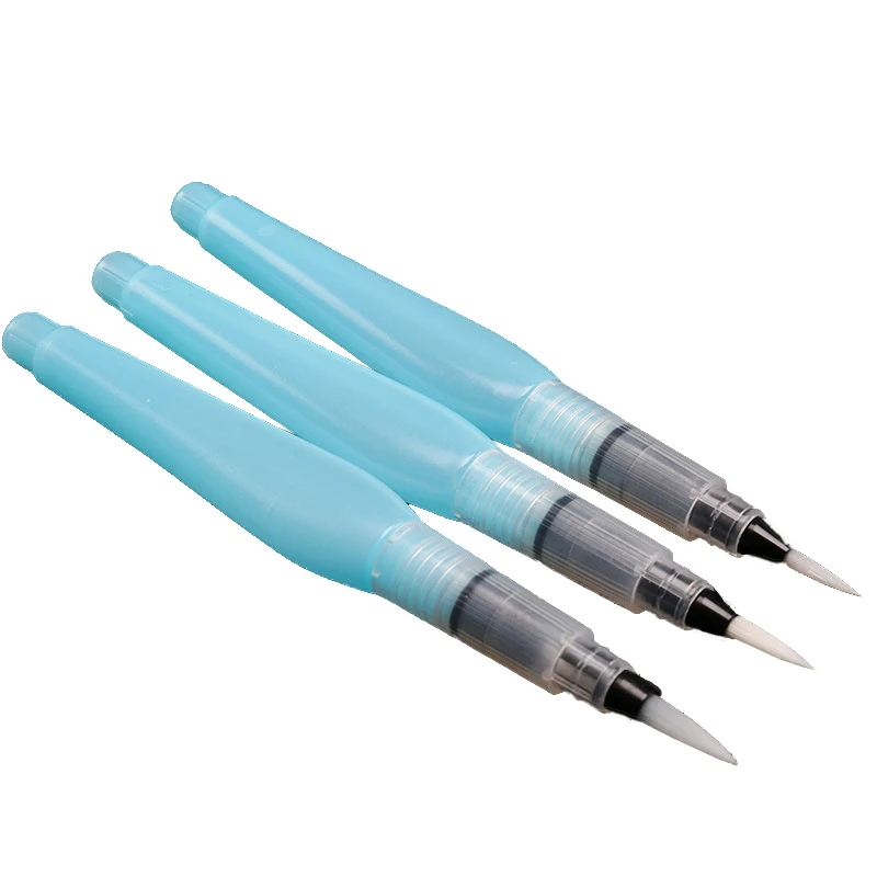 Ensemble de stylos pinceaux de stockage d'encre d'eau auto-hydratant en Nylon doux, pour calligraphie, peinture à l'aquarelle, dessin, fournitures d'art