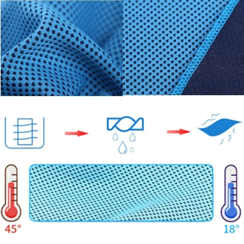 Set portatile Mini gel di silice, Toalha Fria, Fibra De Poliéster, Toalha De Resfriamento AO Ar Livre, Sport fitness, Ginásio, C