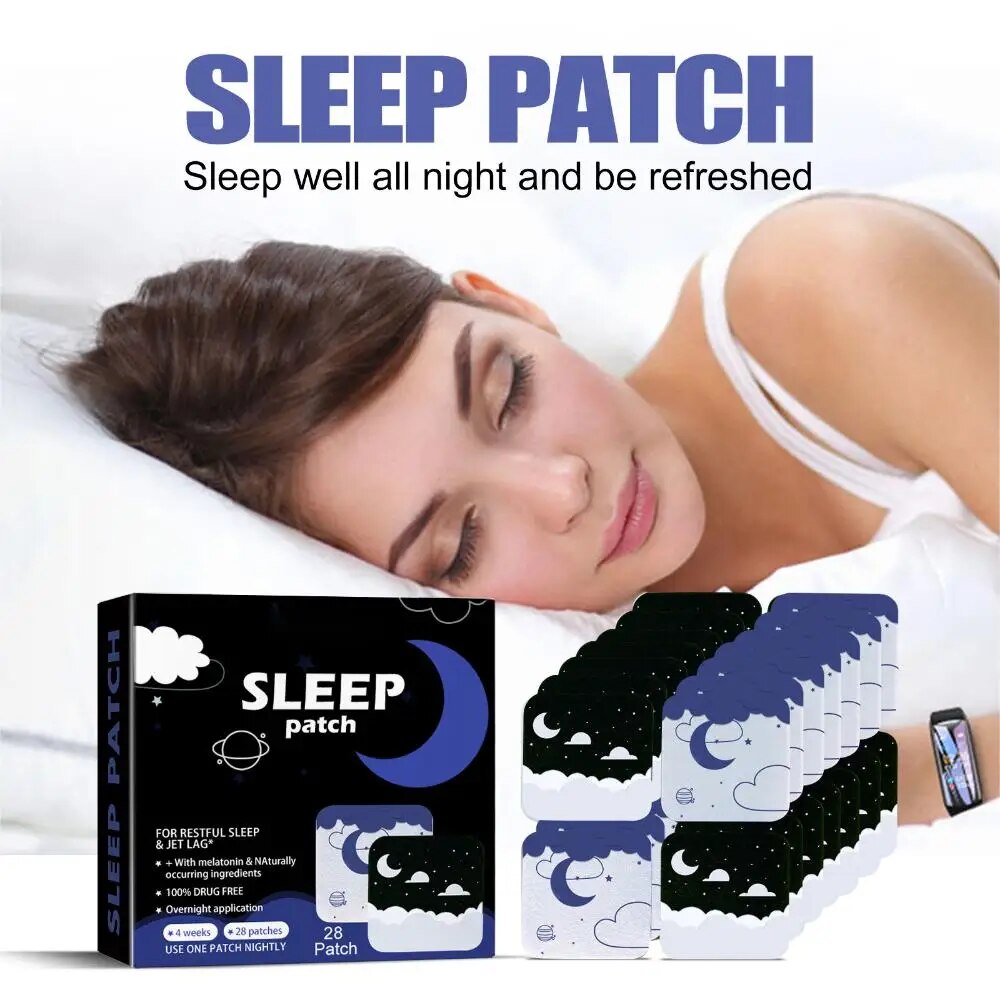 Sleep Aid Patch ปรับปรุงคุณภาพการนอนหลับ ปรับปรุงการหลับหลับ บรรเทาอาการนอนไม่หลับและความวิตกกังวล Sleep Patch