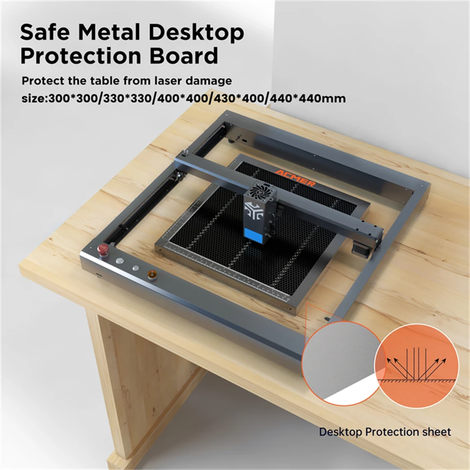 Mesa de trabalho em favo de mel para corte a laser ACMER 300x3 0/400x4 0/440x440/500x500x22mm Placa em favo de mel para máquina de corte a laser