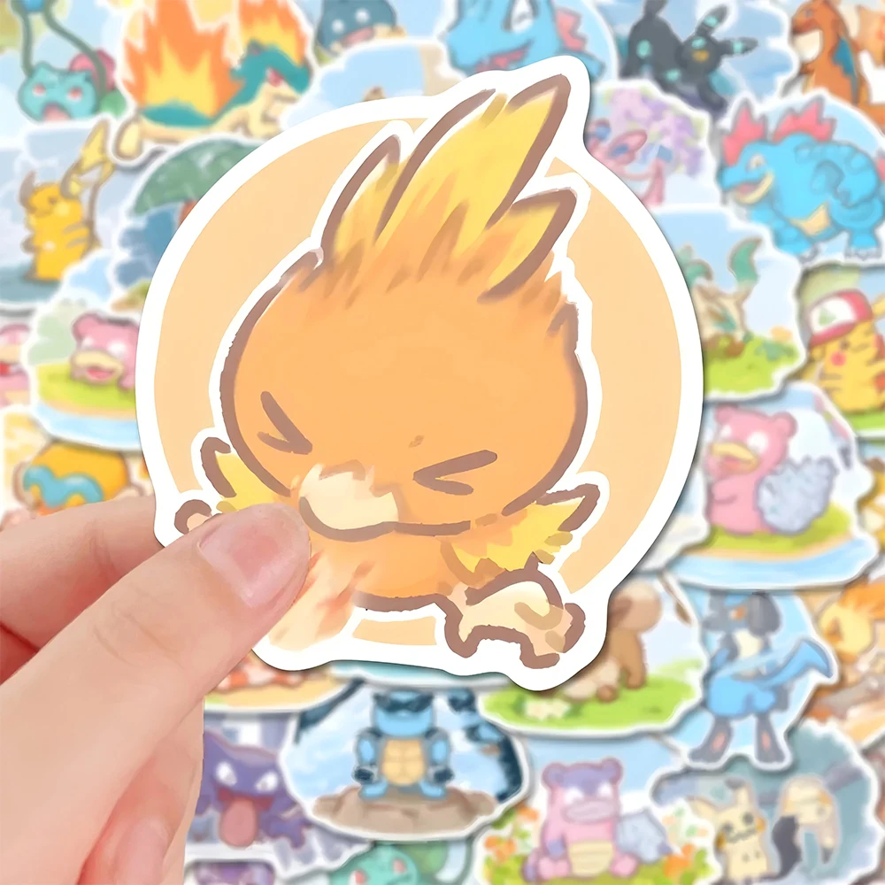 10/30/63pcs Cute Anime Pokemon Adesivi Pikachu Cartoon Decalcomanie FAI DA TE Laptop Skateboard Telefono Kawaii Kid Adesivo Giocattoli Regali