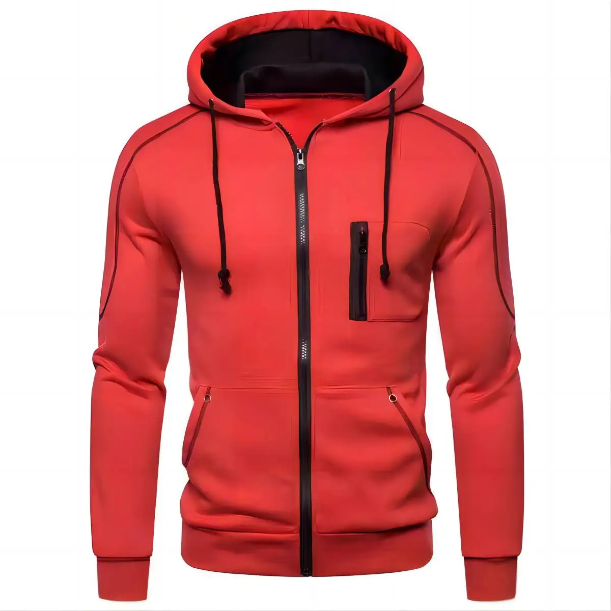 2025 nuovi uomini autunnali felpe giacca a maniche lunghe con cappuccio chiusura con cerniera giacca felpe con cappuccio maschili felpa slim fit abbigliamento maschile
