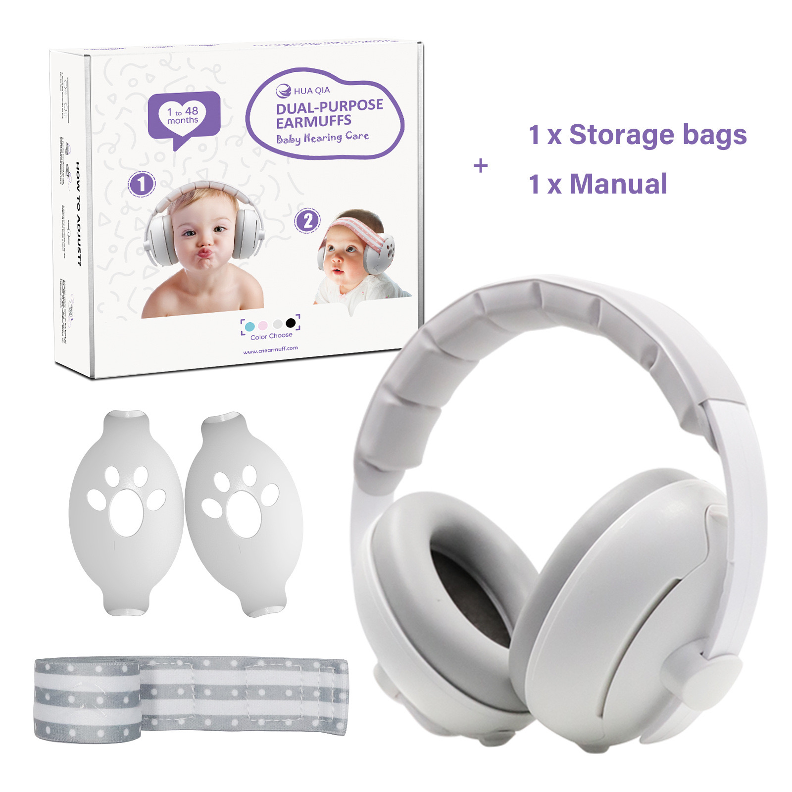 Baby-Gehörschutz, geräuschunterdrückende Kopfhörer, 2-in-1-Ohrenschützer mit umwandelbarem Design, Geräuschreduzierung für Kleinkinder, verbessert den Schlaf, Bab