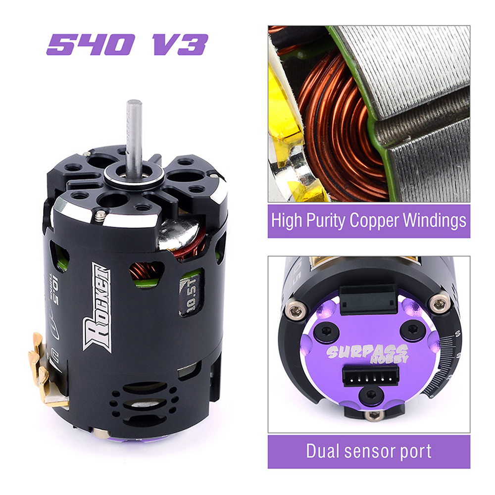 Surpass Hobby Rocket 540 V3 Bürstenloser Motor 5,5T 6,5T 8,5T 10,5T 13,5T 21,5T Für modifizierte Wettbewerb 1/10 1/12 F1 RC Drift Car