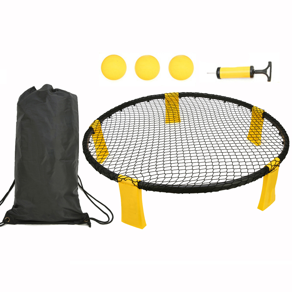 Mini Beachvolleybal Spike Game Ballen Set Outdoor Team Sport Gazon Fitness Apparatuur Netto Met 3 Ballen Voor Buitensporten