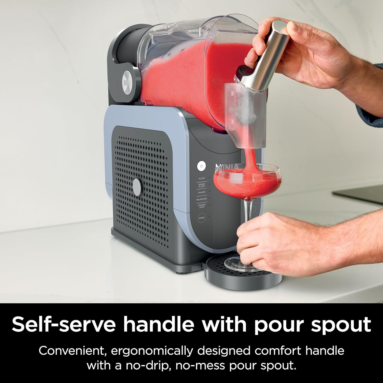 RapidChill Technology, 88 oz. Frozen Drink & Slushie Machine, 5 Preset Programs, Margaritas, Frappés, and More, Premium Accents