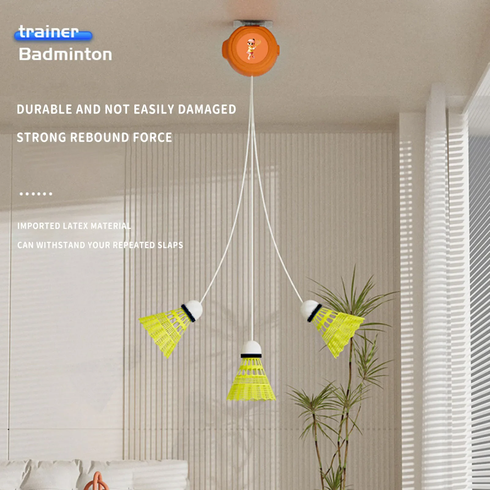 Badmintontrainer voor één speler Zelfstudie Badminton-rebound-apparaat voor badminton-beginners en amateurs