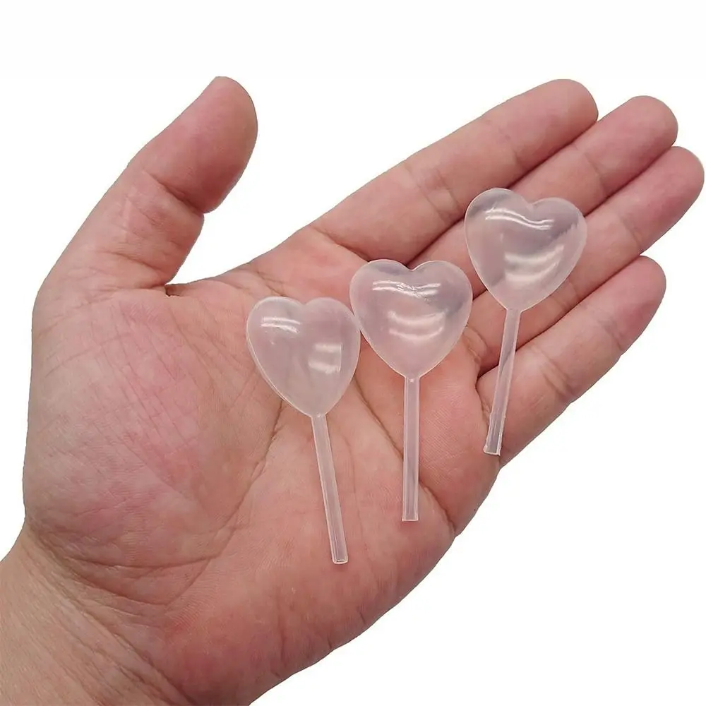 50pcs/Lot 4ml Heart Shape Liquid Droppe Pasteur Pipette For Cupcake Chocolate Birthday Party And Holiday Decoration