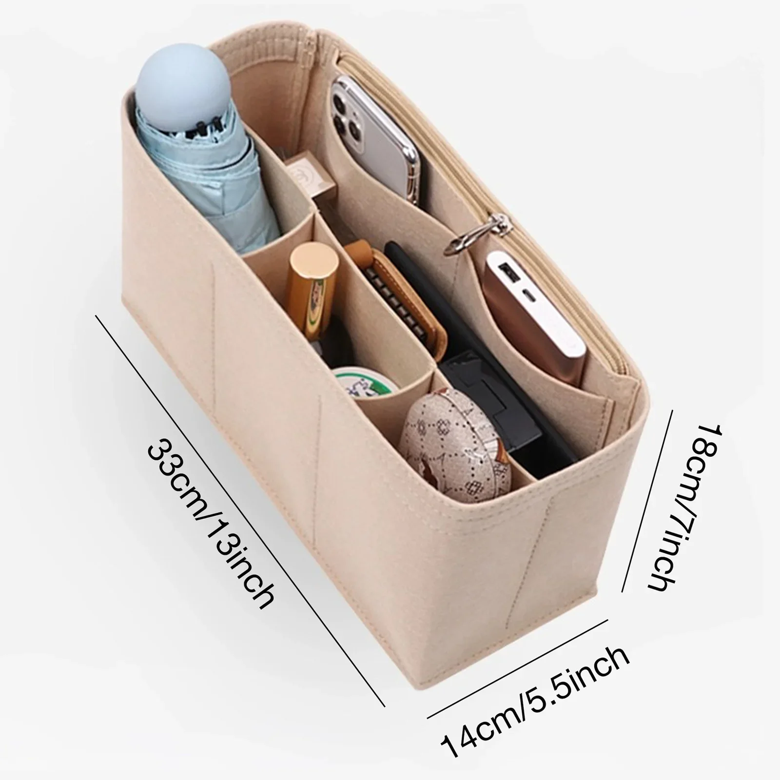 Felt Purse Organizer Handbag Tote Shaper, Insert Liner Shaper Bag in Bags for Liz Visetos Speedy Neverful 2025