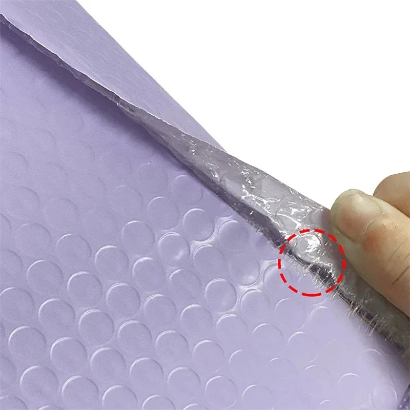 20pcs Bubble Mailers POLY เบาะ Mailing บรรจุภัณฑ์ Padding Self Seal กระเป๋าจัดส่งซองจดหมาย Mailer สีม่วงซองกระเป๋าขนาดใหญ่