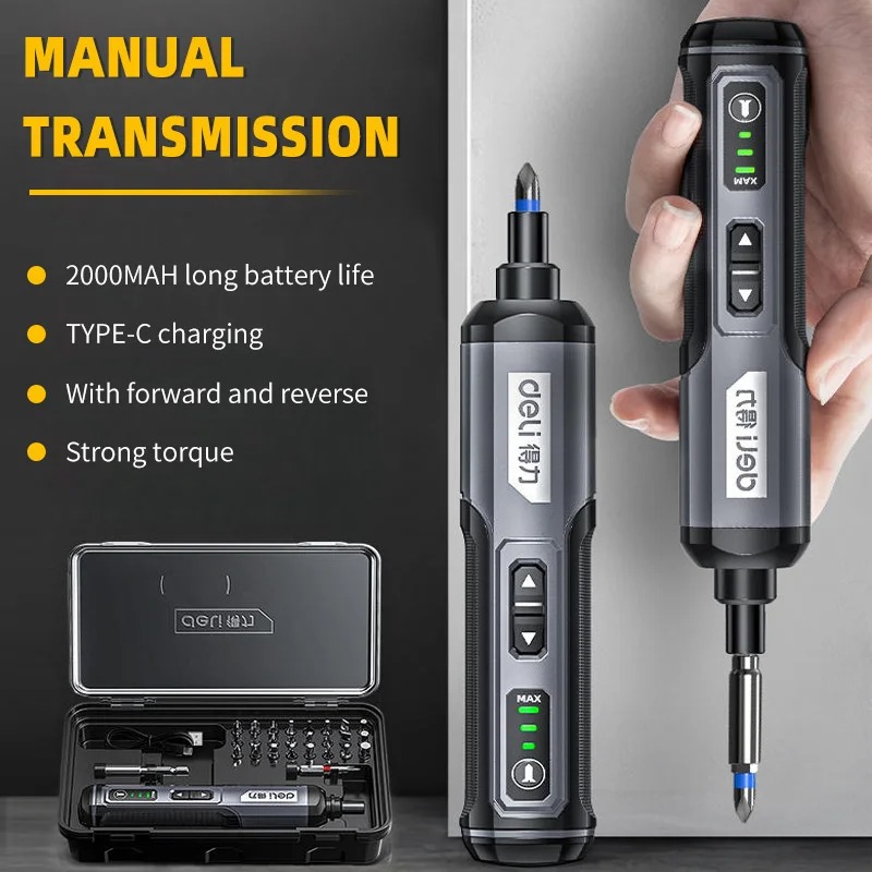 Mini Set di cacciaviti elettrici USB ricaricabile 2000mah Regolazione Power Dril Kit di strumenti di riparazione di coppia di smontaggio multifunzione