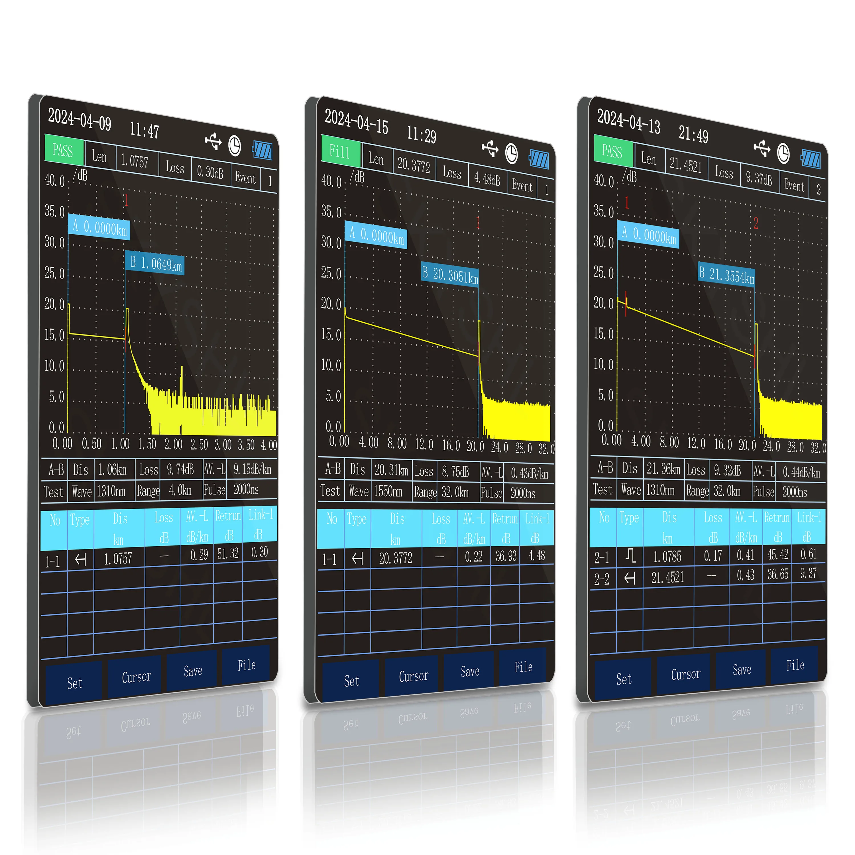 SKYSHL 1310nm/24dB+1550nm/22dB Mini OTDR con OPM+OLS+VFL+Mapa de Eventos+Prueba de Pérdida+Probador RJ45+Rastreador de RJ45 SM Probador de Fibra Compatible con SC+FC+ST+LC UPC&APC-SS303T-2A1