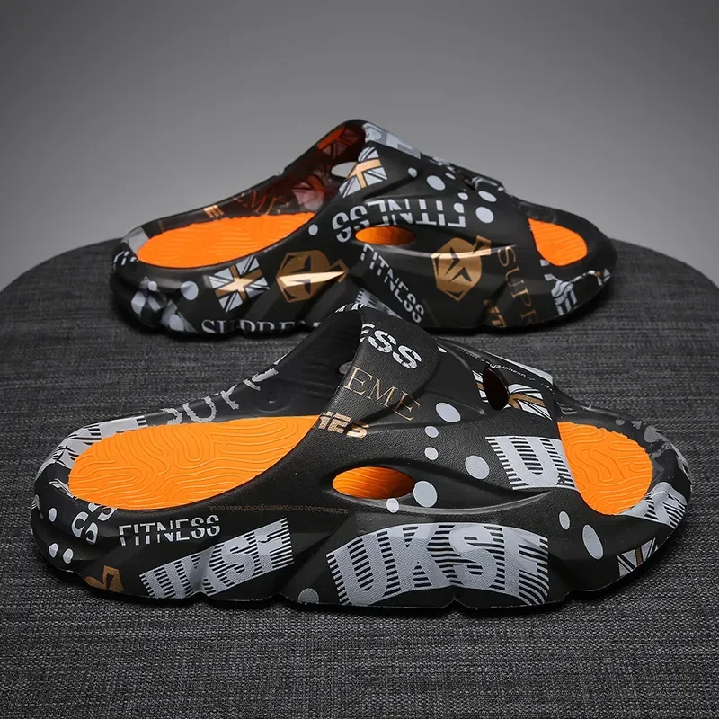 Zapatillas de EVA ligeras de masaje para hombre, zapatos deslizantes informales para interior y exterior, chanclas de suela blanda, sandalias geniales, zuecos, verano