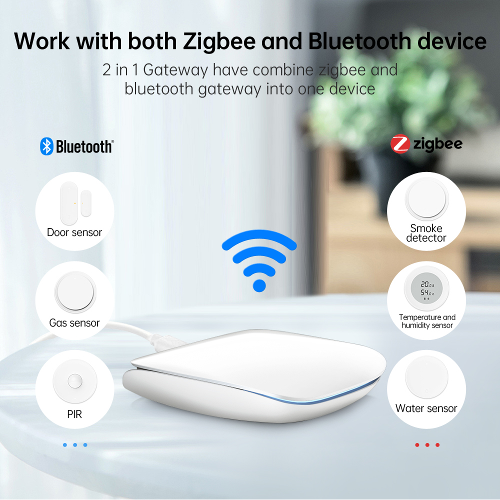 AVATTO Tuya ZigBee3.0/BLE Dual Mode Smart Gateway Hub, Smart Home Bridge Fernbedienung funktioniert mit Alexa, Google Home, Alice
