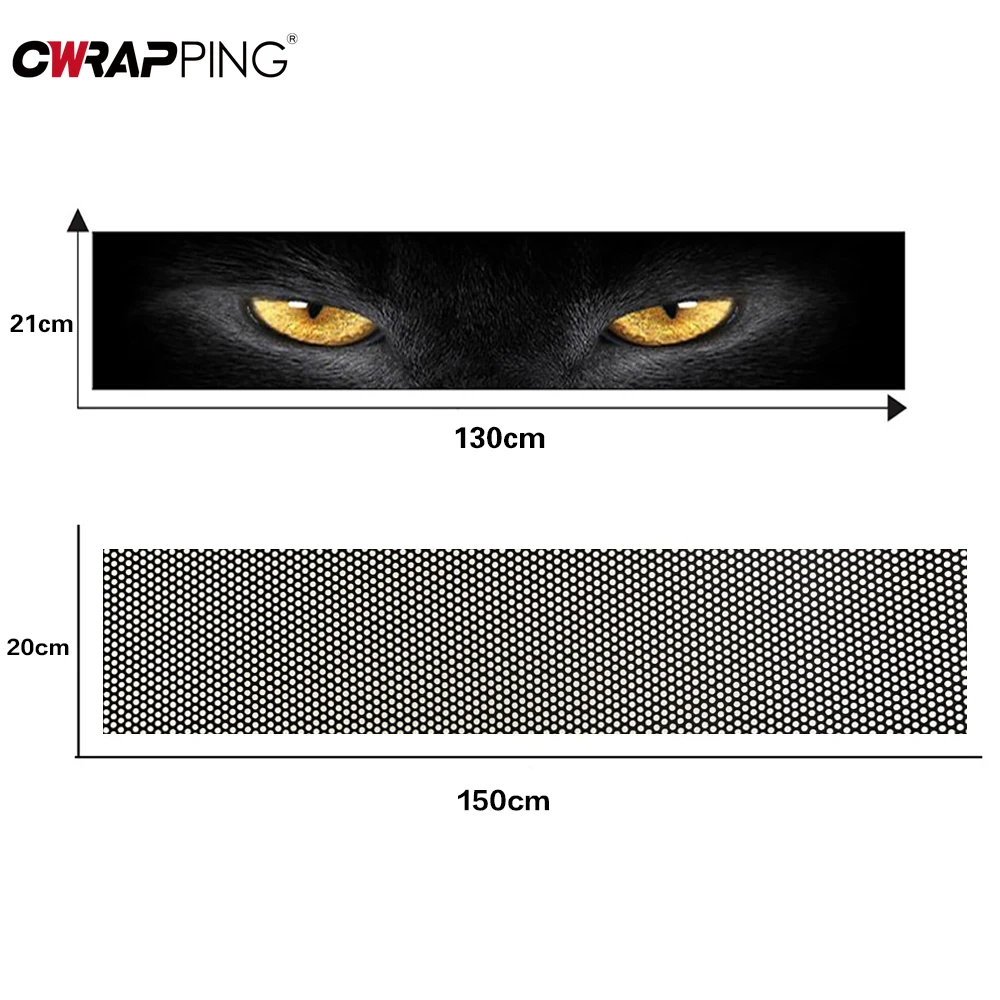 Voorruit Exterieur Auto Sticker Vinyl Voorruit Grappige Zonnescherm Decal Eye Ghost Wolf Patroon Auto Gadgets Accessoires