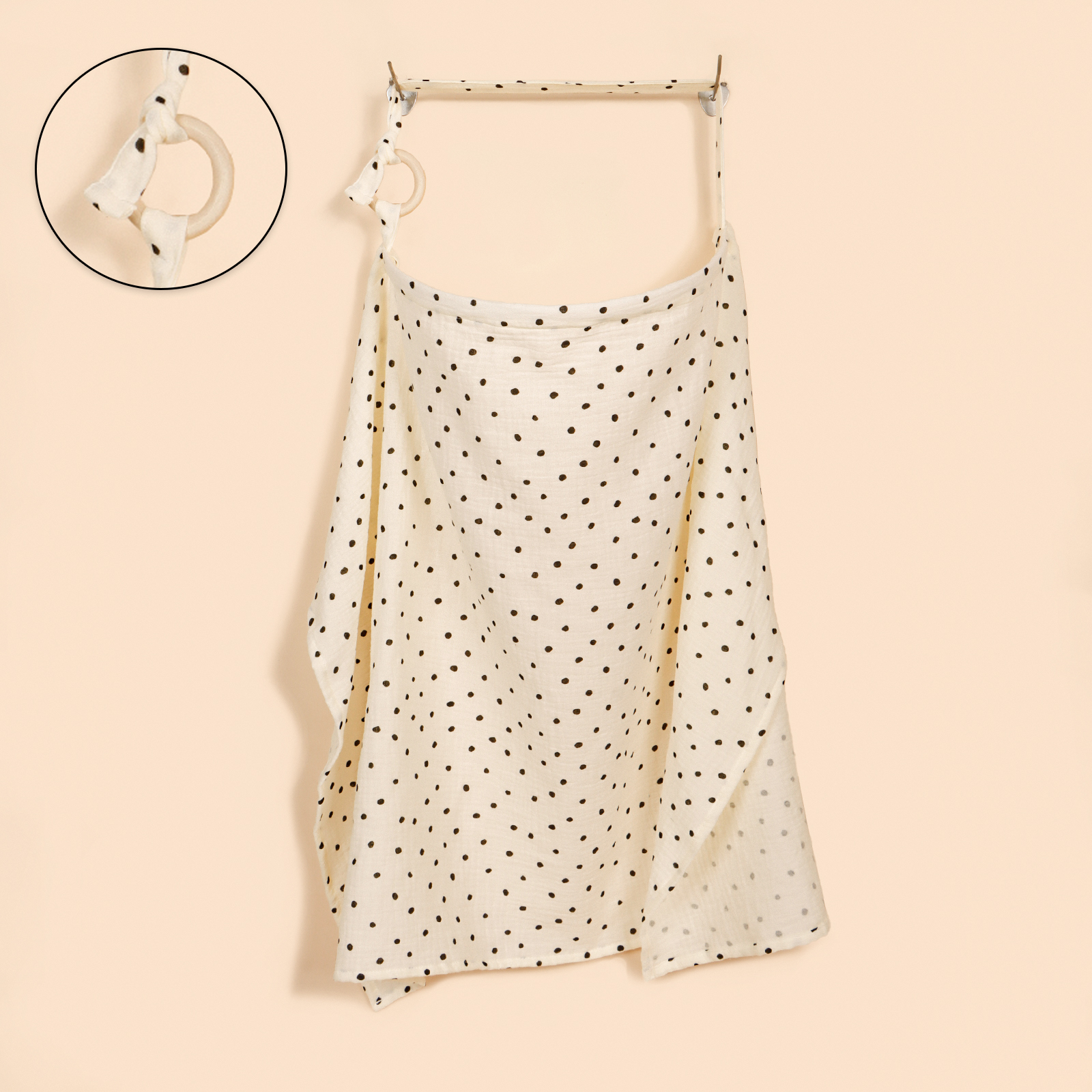 Funda de lactancia transpirable con estampado de algodón, delantal de lactancia de privacidad ajustable para madre, toalla de lactancia antiexposición fuera de casa