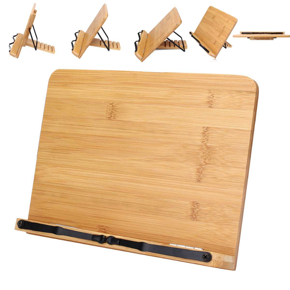 Bandeja portátil ajustable para libros y Clips de papel de página, escritorio de lectura de libros de cocina, soporte resistente para libros de texto, soporte ligero