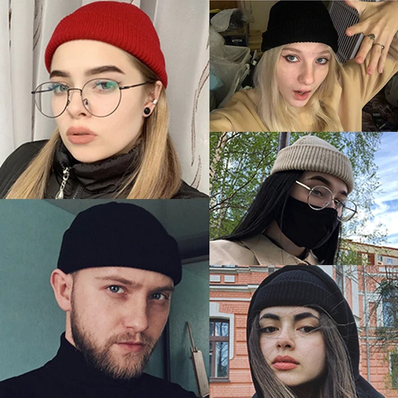 Winterhoeden voor unisex nieuwe mutsen gebreide effen schattige hoed dame herfst vrouwelijke muts caps warmer motorkap mannen casual pet