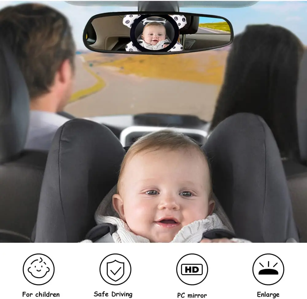 รถที่นั่งของเล่นสําหรับทารก 0 + เดือนเด็กด้านหลังกระจกแขวน Squeaky Sensory Soft Rattle ของเล่นเด็กศูนย์กิจกรรมสําหรับ Play KICK
