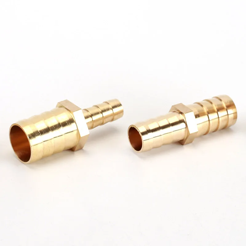 Full-size Brass 2 Way Barbed Pipe Fitting Reducer/Equals Straight Connector Pagoda Hose Barb OD 2.5 3 4 5 6 8 10 12 14 16-32mm