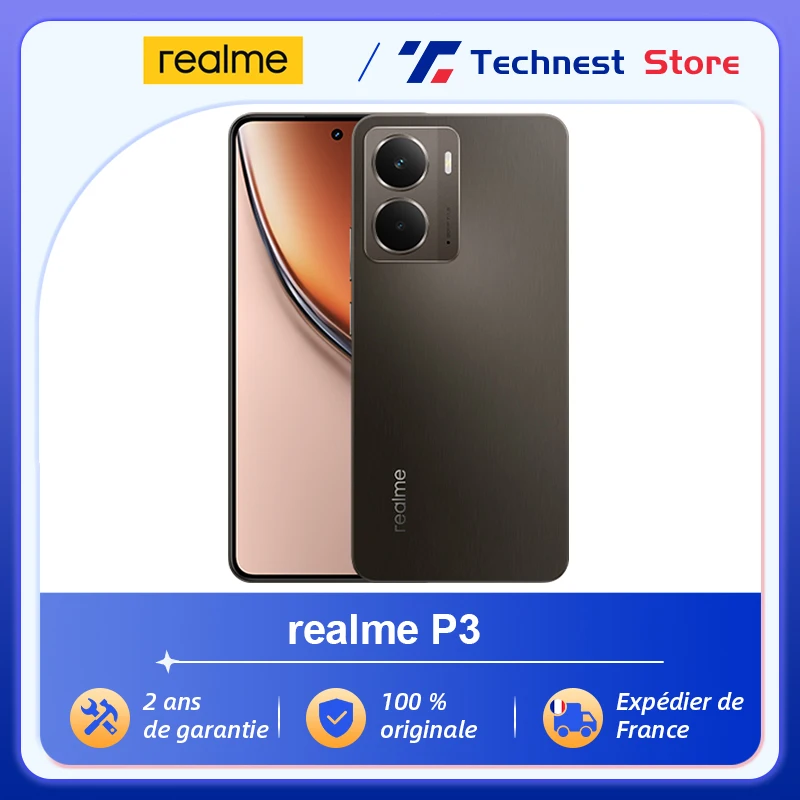 Versione globale realme P3 5G Smartphone Snapdragon 6 Gen 4 120Hz AMOLED Esports Display 50MP AI Camera 45W Charge 5260mAh Battery IP69 Water Resistance