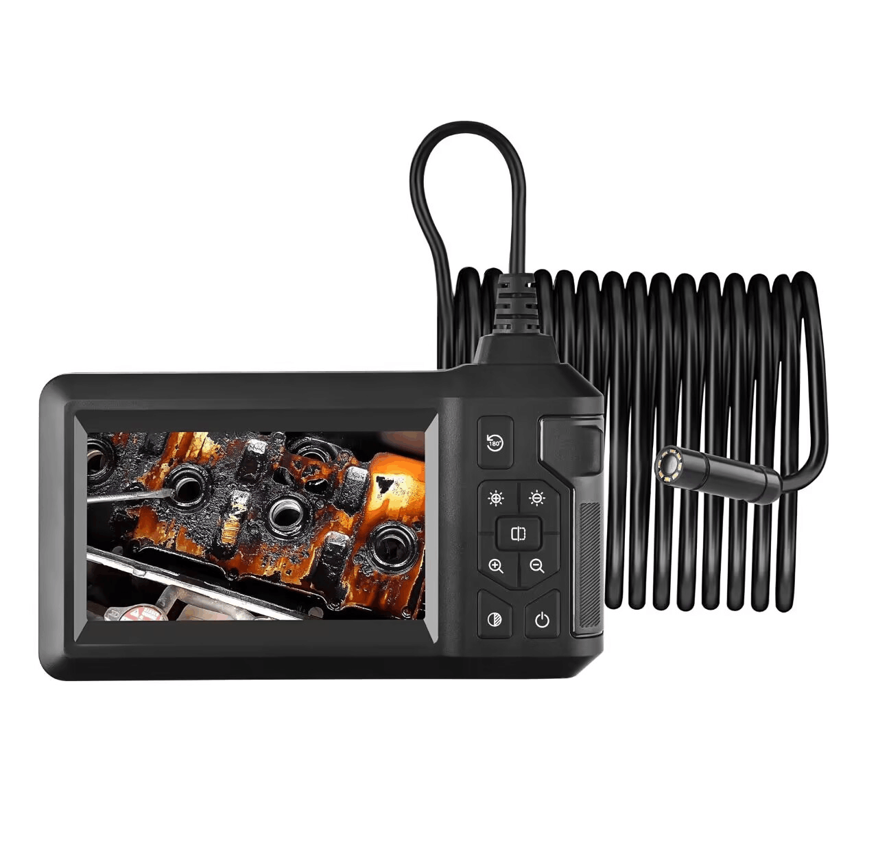4.3" IPS LCD Borescope Sewer Camera 1080P Handheld IP67 Waterproof Snake Camera with 8 LED Lights for Car Home Automotive