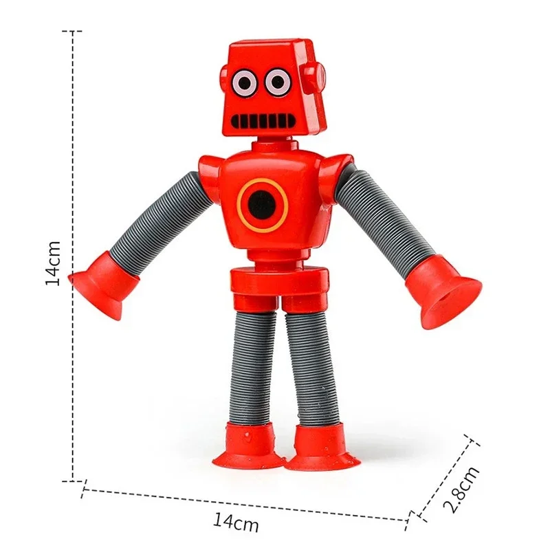 ใหม่ Telescopic หุ่นยนต์เด็ก Fidget ของเล่นการ์ตูนตลกยีราฟเด็กดูดถ้วยของเล่น DIY ปริศนาความเครียดบรรเทาของเล่นเด็ก