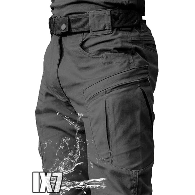 Pantalones Cargo para hombre, pantalones con múltiples bolsillos, impermeables, resistentes al desgaste, monos de entrenamiento informales, ropa cómoda y transpirable