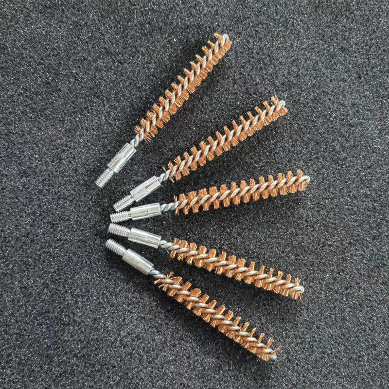 แปรงทําความสะอาดถังสีบรอนซ์ .30cal ลํากล้อง 7.62 มม. ยาว 3 นิ้ว สําหรับปืนพกล่าสัตว์ ปืนลูกซอง (5 ชิ้น)