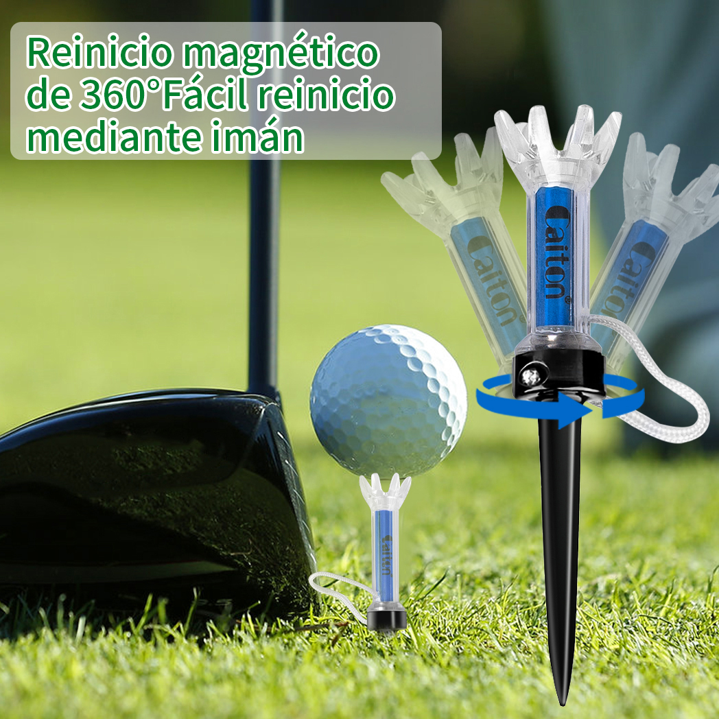 Juego de camisetas de golf de plástico magnético Caiton 5 piezas, 360 °   Rebote, 3 tamaños: accesorios de golf premium para mejorar la precisión y el rendimiento