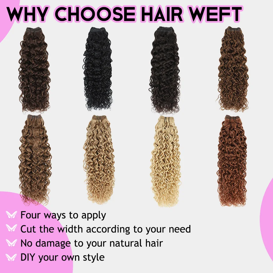 12-26Inch Tự Nhiên Remy Tóc Sợi Ngang Ý Sóng Nước Bó Humain Tóc Xoăn Tóc Phần Mở Rộng Cho Người Phụ Nữ tóc Vàng Ombre