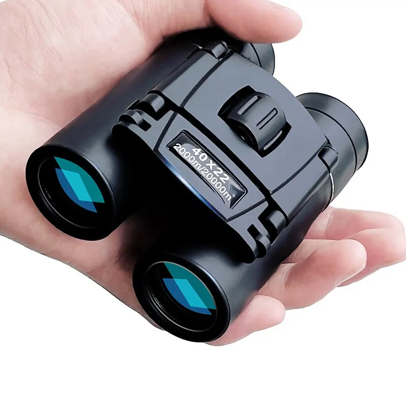 Binoculares potentes HD 40x22, Mini telescopio plegable de largo alcance de 2000M, óptica BAK4 FMC para Deportes de caza, viajes de acampada al aire libre