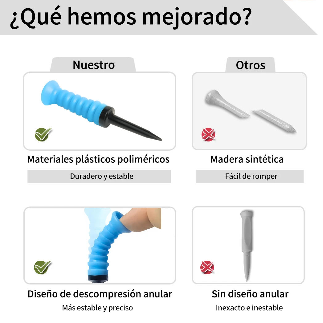 Caiton-camisetas de Golf de goma Flexible, 5 piezas, 360 °, 3,2 pulgadas/81mm, duraderas, de baja fricción, Multicolor vibrante, ideales para golfistas diarios