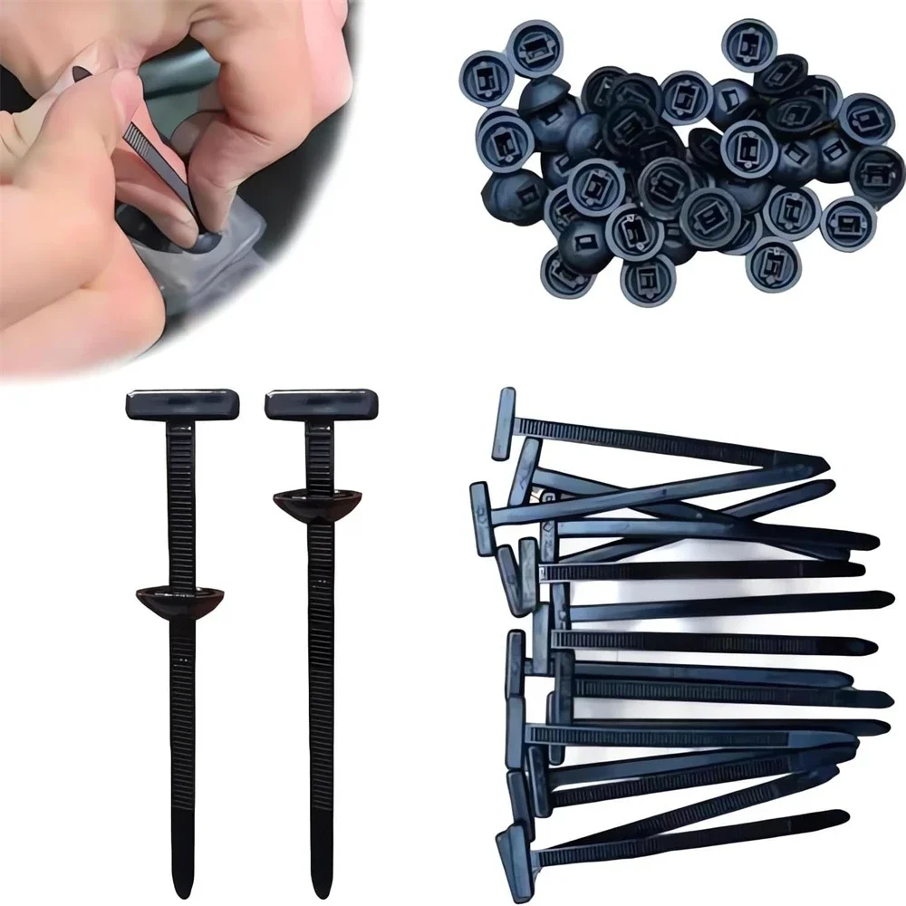 100/50/20Pcs Self-Locked NYLON CABLE Tie PUSH คลิปลวด Tie เปิดตัวซิปสายรัดรถท่อสาย Fastener Bundle FIXED Binding