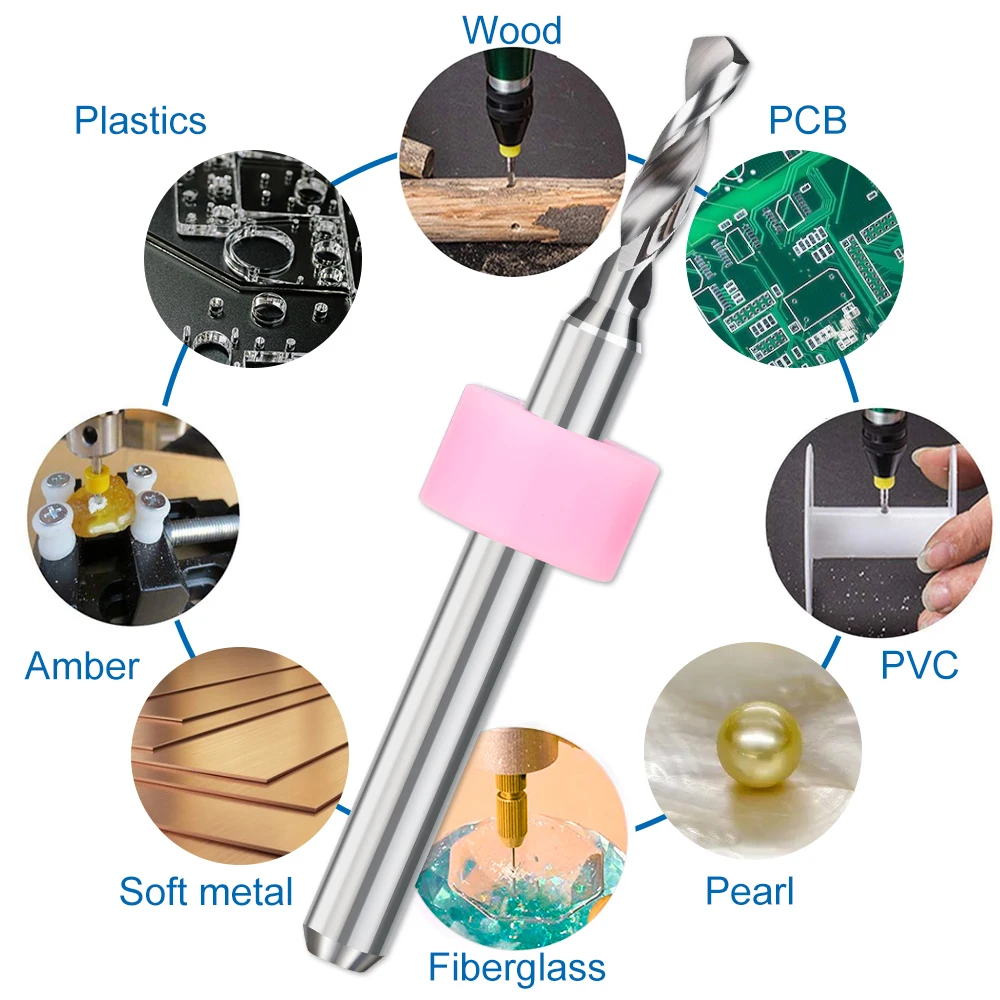10 Chiếc 0.6-1.5 Micro PCB Mũi Khoan Mạch In Khoan Lỗ Cắt Carbide PCB bộ Mũi Khoan