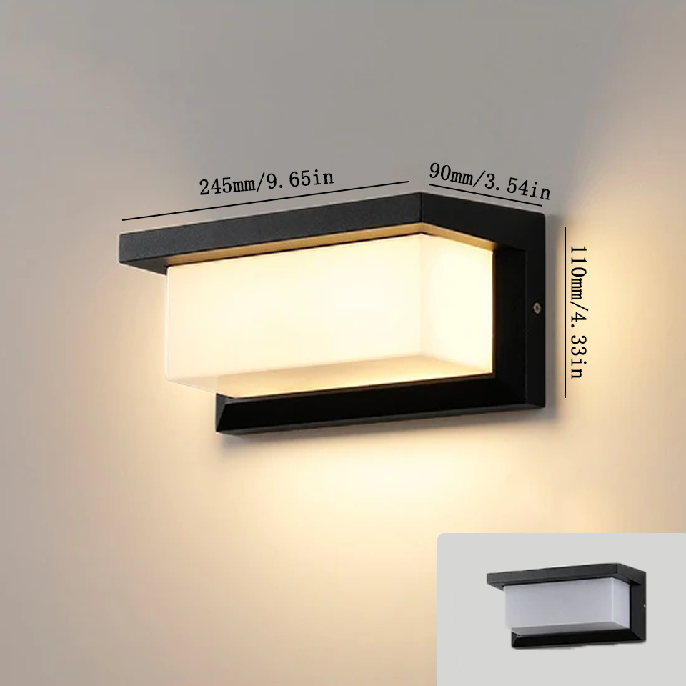Kinkiet LED AC85-265V 16W Czujnik radarowy ruchu Zimny biały Ciepły biały ABS Wodoodporny Nowoczesny do wnętrz i na zewnątrz Wystrój domu