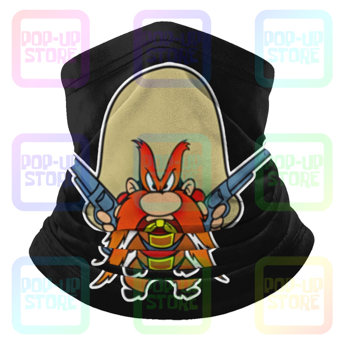 Yosemite Sam Cowboy 49Er Pistole Schießen Revolvers Cartoon Wilde Wir Mikrofaser Hals Gamasche Bandana Schal Sommer