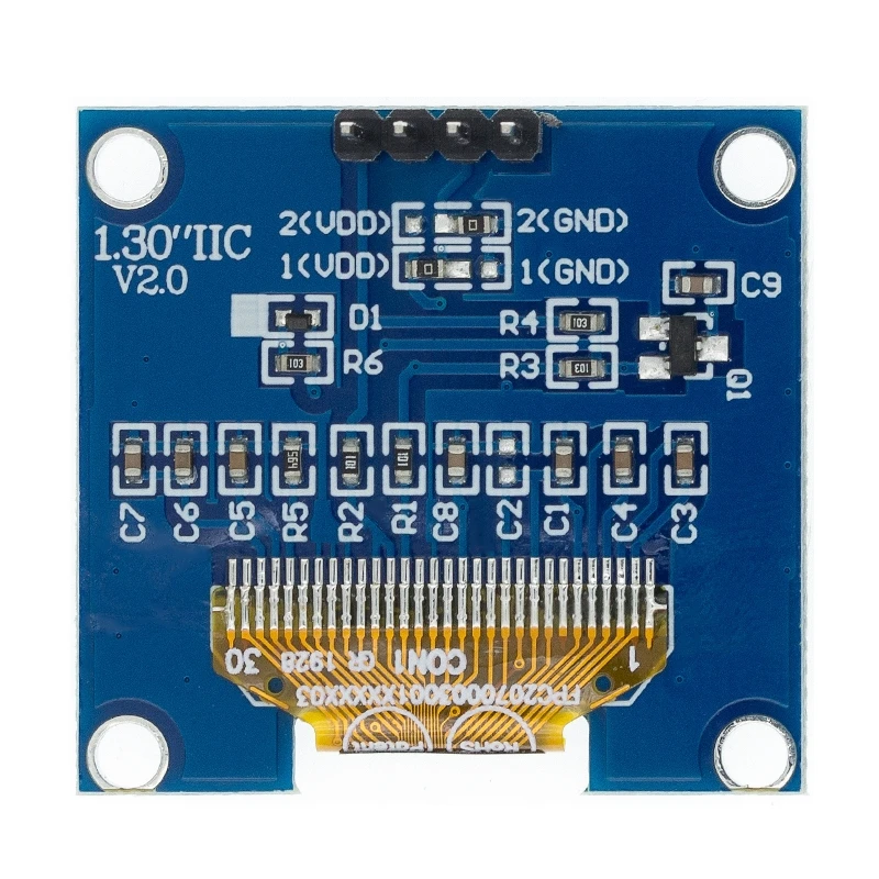 TSTARDEV I2C 1.3インチ OLEDディスプレイモジュール ホワイトブルーカラー ドライブチップ SH1106 128X64 1.3インチ LCD LED IIC通信 ブルーボード