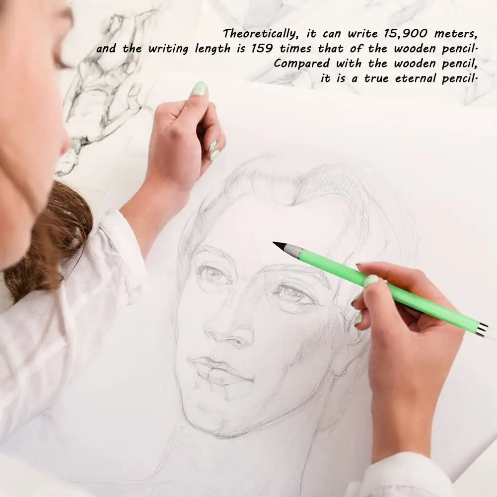 6/12/18pcs Inktloos Potlood, Forever Potlood Herbruikbare Eeuwige Onbeperkt Potlood Schrijven Tekening Studenten Kantoor Schoolbenodigdheden