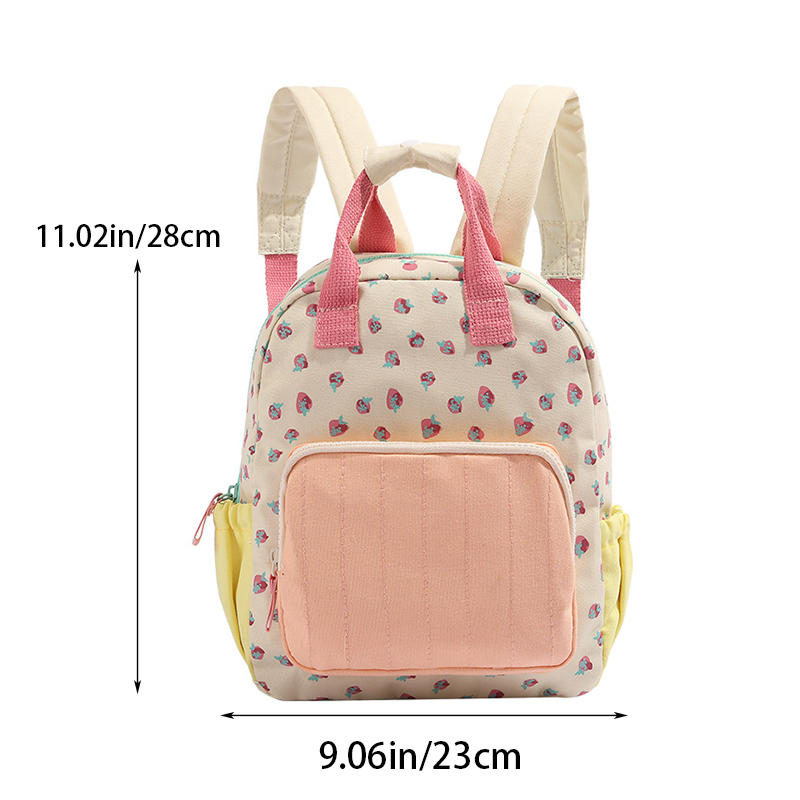 Dopamin-Rucksack, Erdbeer-Druck, große Kapazität, Kinderschultasche, süßer Rucksack für Mädchen, Kindergarten