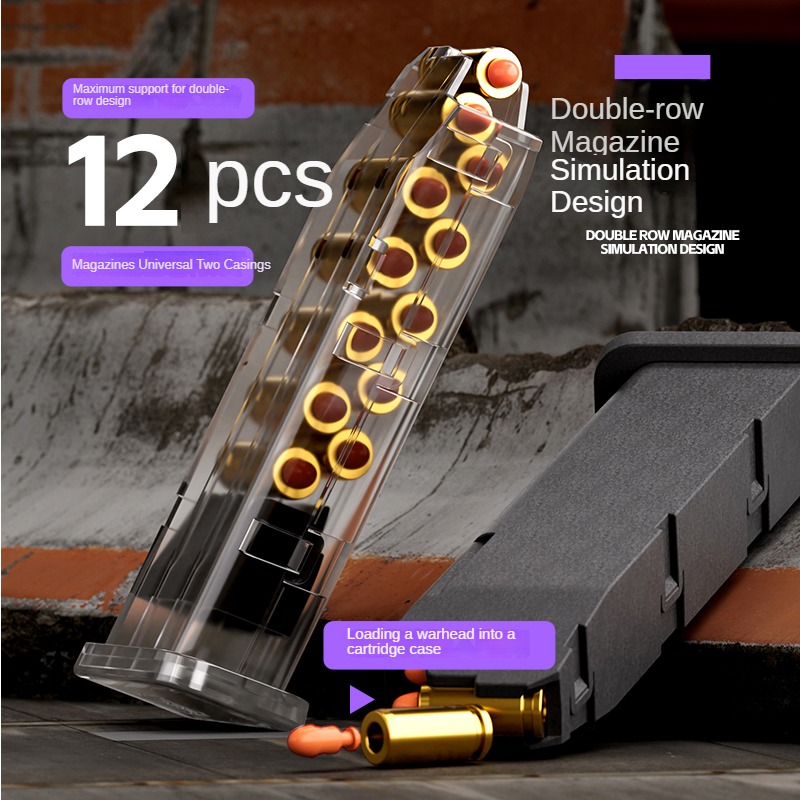 Pistol Gun Soft Bullet Gun With Blowback, Single Shot And Shell Ejcetion Capability, Blaster, Outdoor Sports Shooting Game