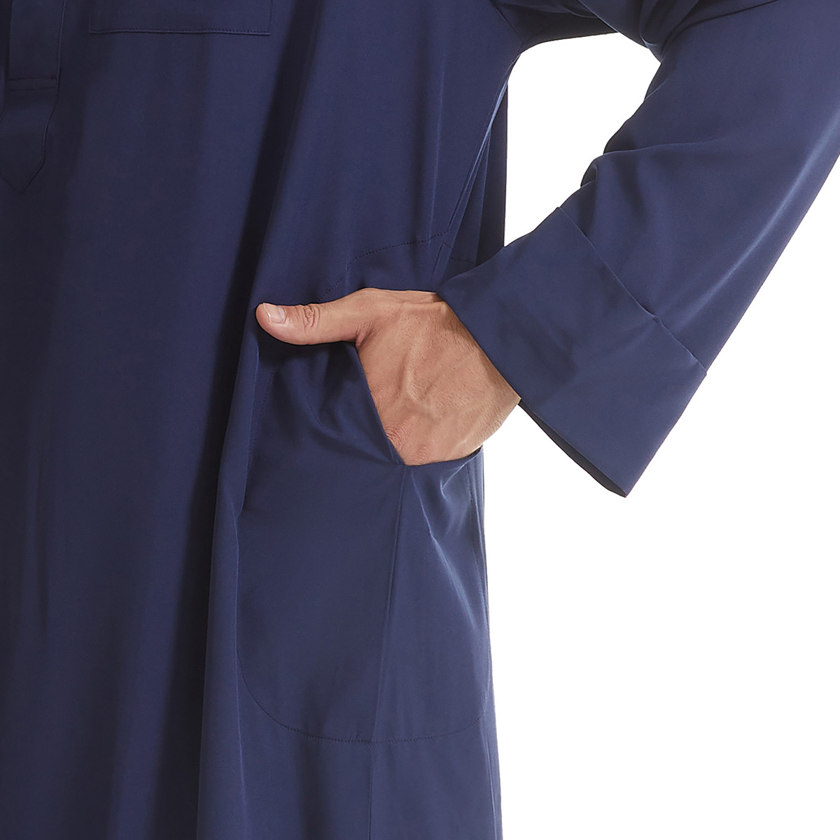 Traditional Abaya Eid Arabic Men Long Robe Eid Muslim Dishdasha Islam Dubai Saudi Pocket Abayas Kaftan Ramadan Jubba Thobe